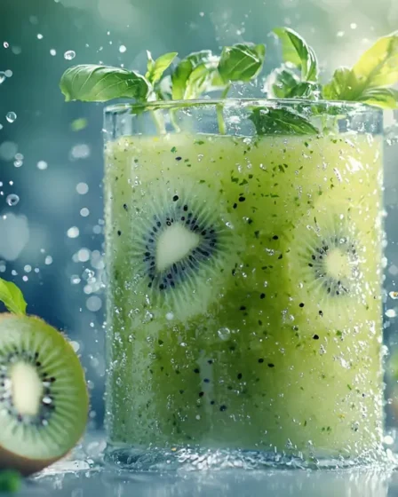 recette Jus onctueux kiwi concombre et basilic