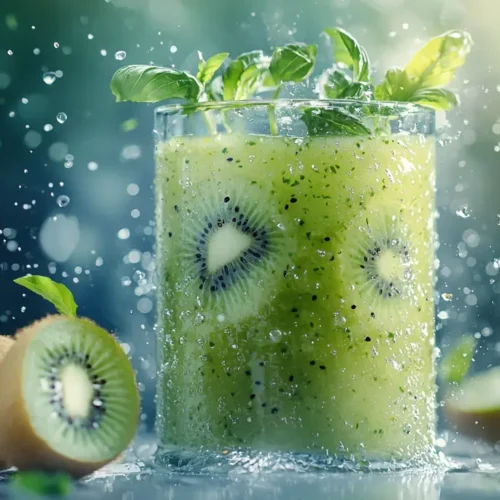 recette Jus onctueux kiwi concombre et basilic