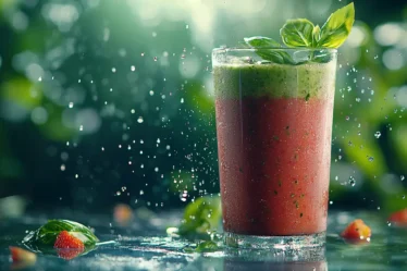 recette Smoothie fraise basilic givré