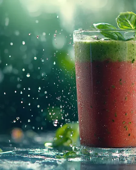 recette Smoothie fraise basilic givré