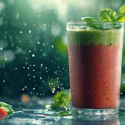 recette Smoothie fraise basilic givré