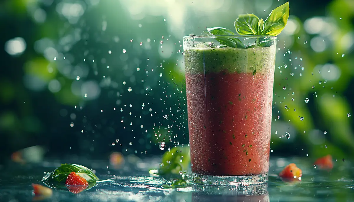 recette Smoothie fraise basilic givré