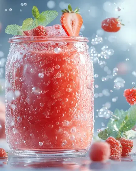 recette Smoothie fraise grenade pétillant