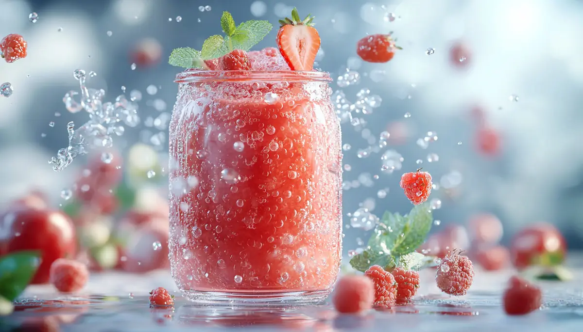 recette Smoothie fraise grenade pétillant