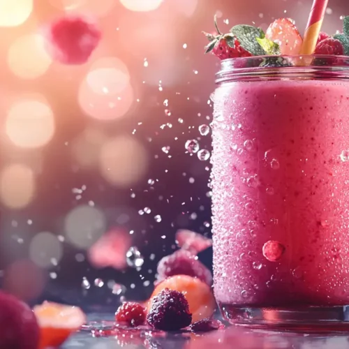 recette Smoothie framboise grenade fraîcheur