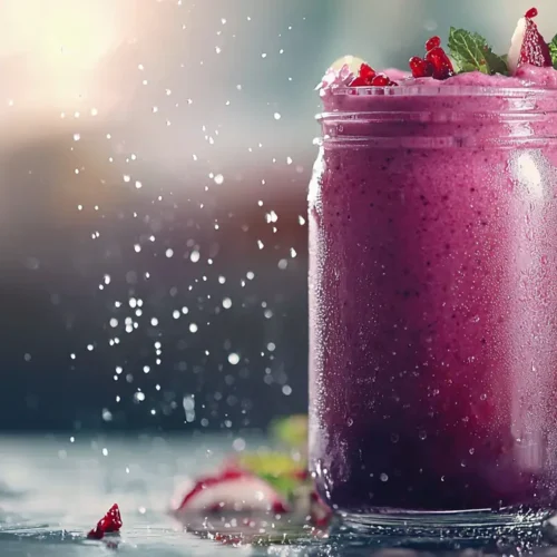 recette Smoothie framboise hibiscus glacé
