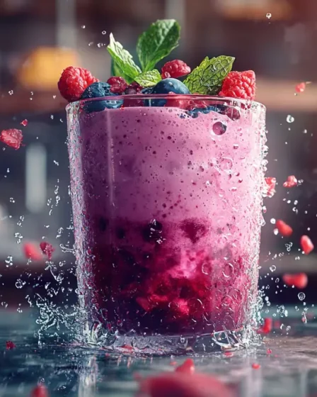 recette Smoothie fruits rouges et menthe douce