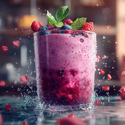 recette Smoothie fruits rouges et menthe douce