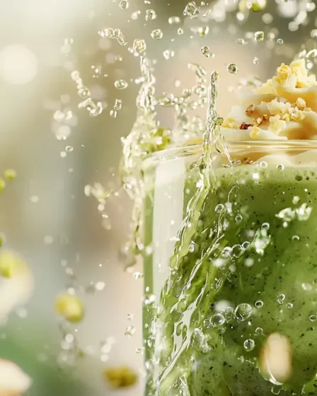 recette Smoothie lait d’amande matcha glacé