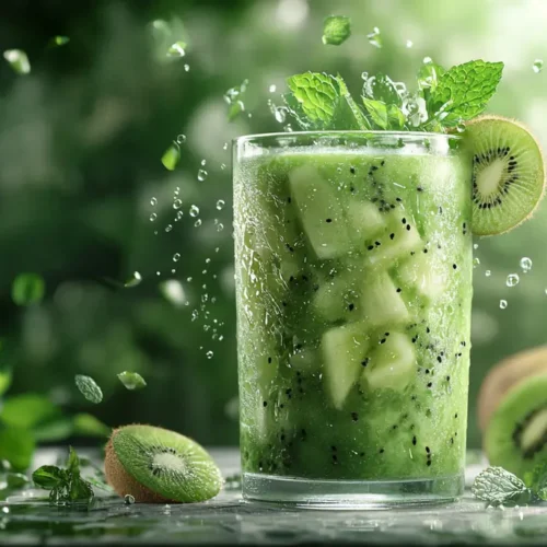 recette Smoothie revitalisant concombre kiwi menthe