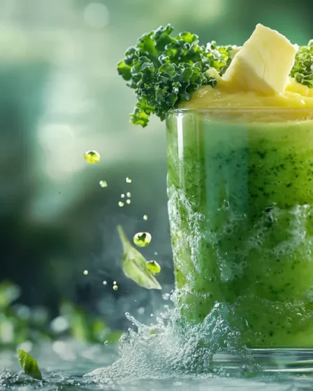 recette Vitalité verte avec chou kale et mangue